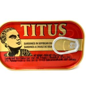 TITUS SARDINES SOYBEAN OIL 125G
