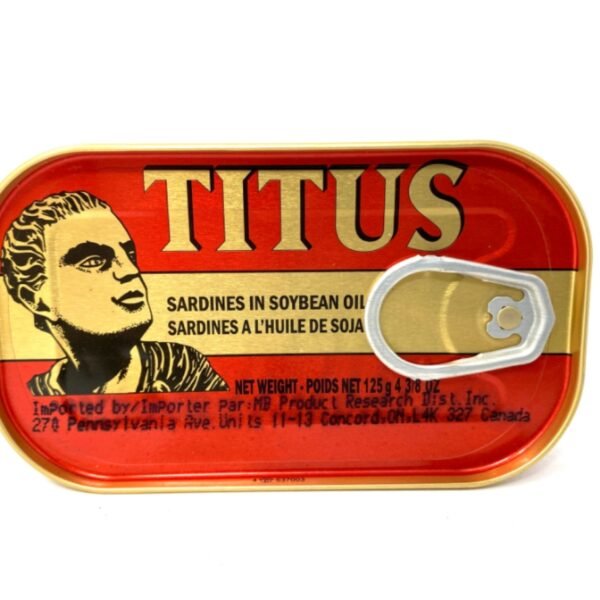 TITUS SARDINES SOYBEAN OIL 125G